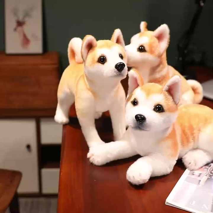 リアルなぬいぐるみ柴犬ぬいぐるみアニメぬいぐるみ秋田犬ぬいぐるみ襟