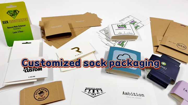 Speed Print Biodegradable Kraft Paper Card Sleeves with Custom Logo for  Socks Packaging