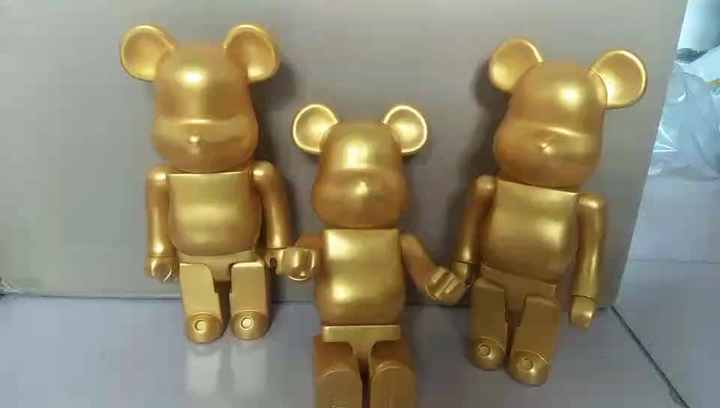Wholesale Gold brick bear toy custom bearbrick 400% 28cm action figure From  m.