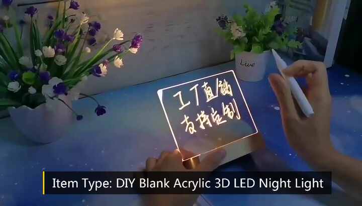 shengyi Bacheca creativa LED Night Light USB Message
