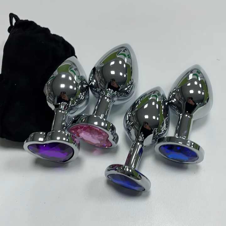 japanese anal plug Stainless Steel Butt Plug Japanese Hot Massager Man Woman Shemale Erotic  Sex Toys Heart Metal Anal Plugs