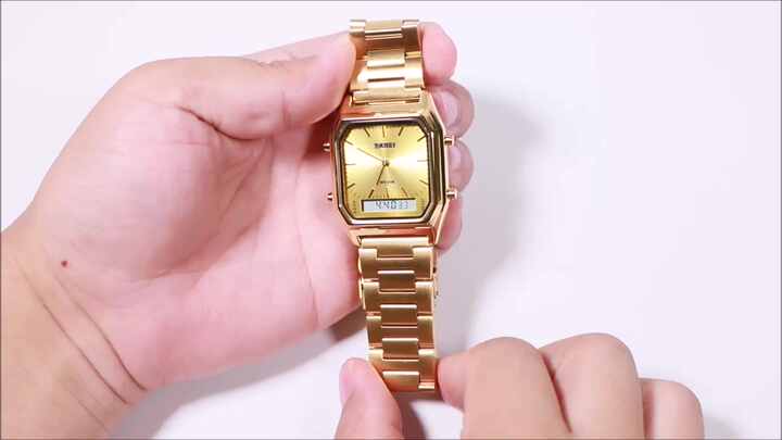 SKMEI Marca 1220 Japanese-Quarzo LED e Puntatore Display 50 m Impermeabile Multifunzione/Orologi Sportivi Bracciale, Bracciale