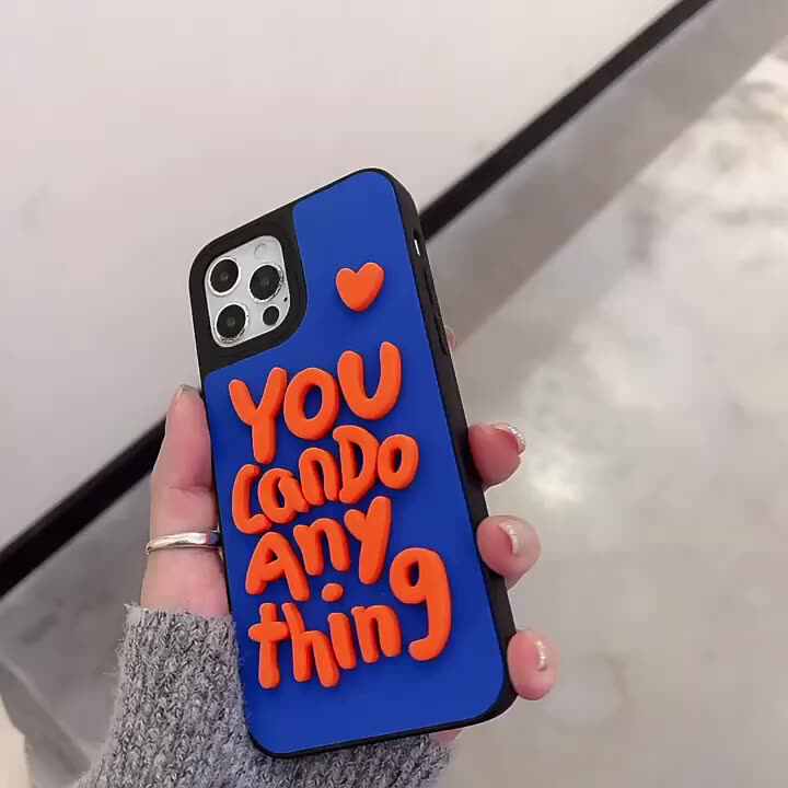 Personalized 3D Silicone Letters You Can Do Anything Phone Case for iPhone  11 12 13 Xs Max Xr