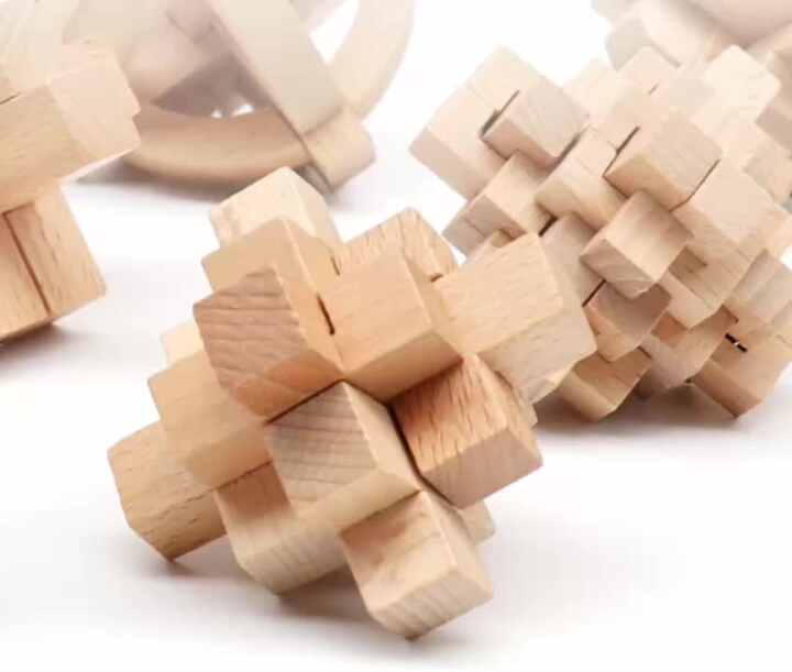 Educational Wooden Toys For Kids Bamboo Lock Game Oem
