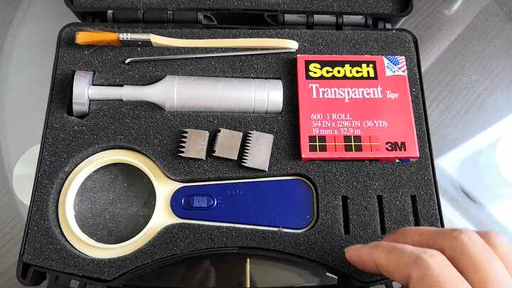 Toplionace 3 in 1 Roterende Cross Hatch Adhesie Tester Cross-Cut Adhesie Tester Kits Verf Film Scriber met 1mm/2mm/3mm Blades (Type C Toplionace 3 in 1 Roterende Cross Hatch Adhesie Tester Cross-Cut Adhesie Tester Kits Verf Film Scriber met 1mm/2mm/3mm Blades (Type C