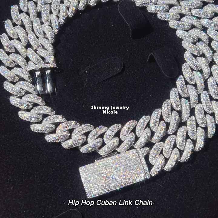 Rapper Jewelry Stores Shop Solid Silver 925 VVS Diamond Necklaces