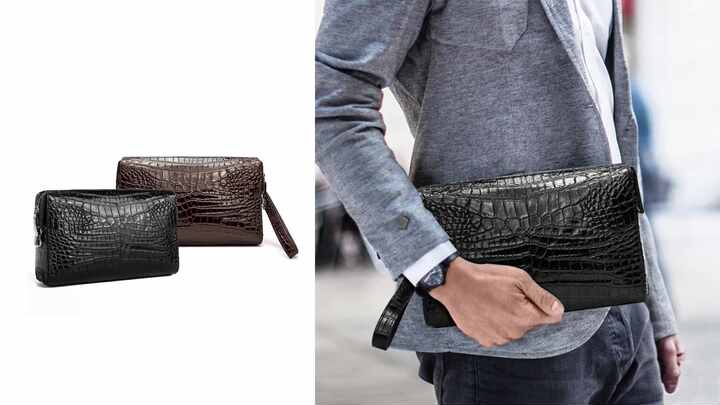 Shop Our Hot Selling Crocodile Leather Clutch Bag for Men