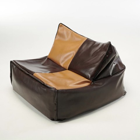 Waterproof PU bean bag chair multi-function ottoman cum bed square PU leather bean bag lounge