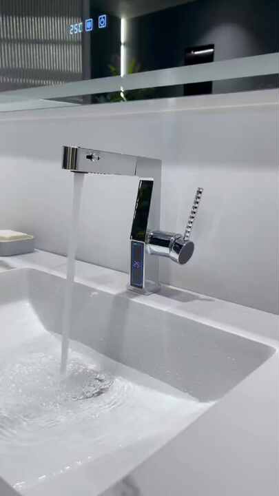 Sanitary ware high end temperature display screen wc lavabo smart tap ...