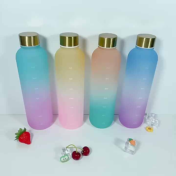 32 Oz Glass Water Bottle Wide Mouth BPA Free Glass Motivational Water  Bottles with Silicone Sleeve