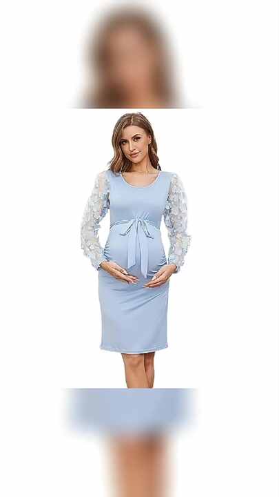 New Arrival Wholesale Women Maternity Clothing Pregnant Dress Summer Blue  Maternity Dresses for Photography Gown