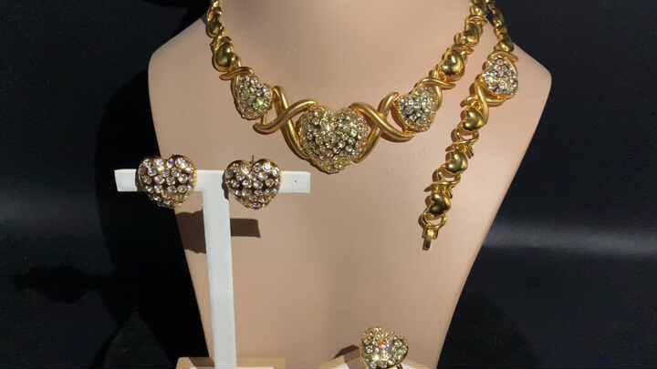 gold dubai jewellery 1 ct jewelry set 
