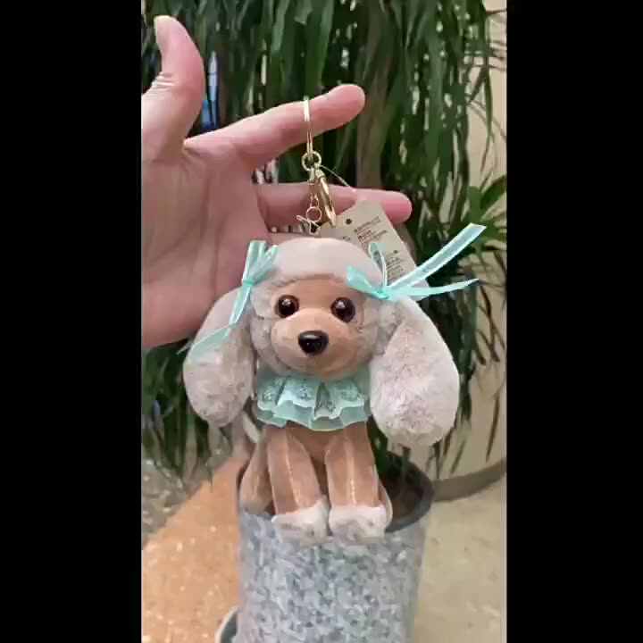2 Porte-clés Peluche Chien Mignons - Décorations Pour Sac, Sac à Dos, Cadeaux Pour Enfants
