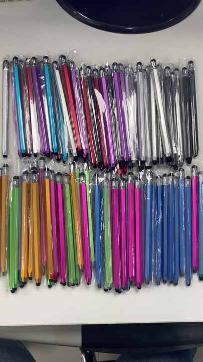 Universal Dual Tip in Capacitive Touch Stylus Pen Pencil for
