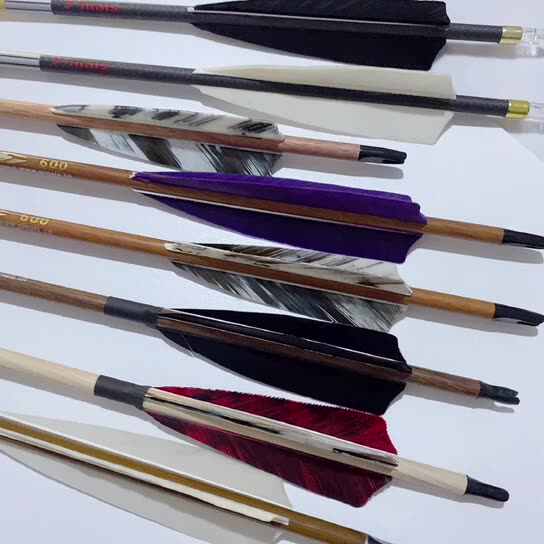 50 Plumes De Dinde Naturelles Pour Flèches De Tir à L'arc – 3,4,5 Pouces – Forme Shield