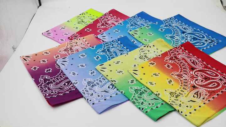 multi-purpose cotton paisley cowboy bandanas headband for men