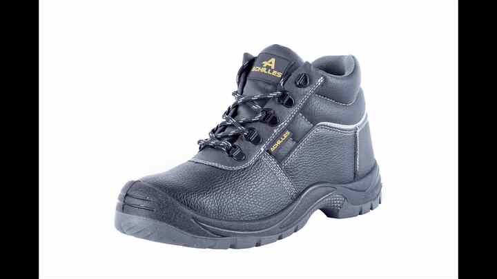 VANGELO Men Work Safety Shoe HELMUT-1 CSA Certified Steel Toe Protection Black/Red