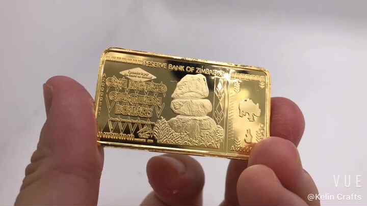 Free Fedex Shipping - 270pcs Gold Plated Zimbabwe Ingots