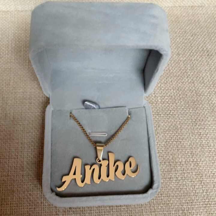 ChainsHouse Collana Personalizzata Con Nome Inciso – Iniziali In Acciaio Inox 316L, Ciondolo Portafortuna, Regalo Donna - 4