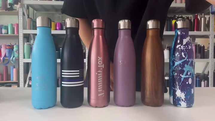 Borraccia Sportiva In Acciaio Inox 500ml – Termica A Doppia Parete – Colori UV (Blu, Rosso, Oro)