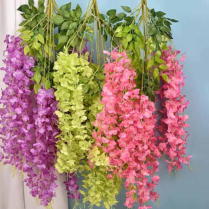 Glyzinien hngende Blumen knstliche Glyzinien Blume Glyzinien Brautjungfer  Kleid Hochzeits baum