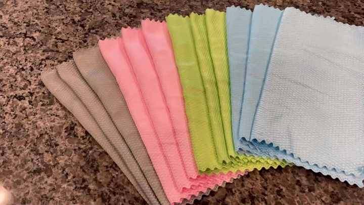 5/10pcs Microfibre Dish Towels Fish Scale Cleaning Cloth Reusable