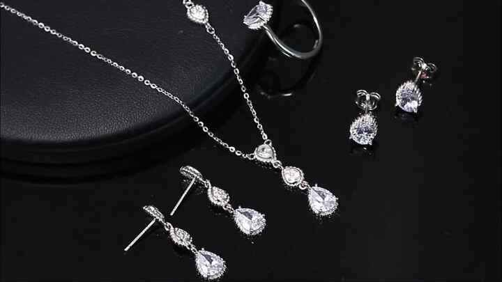 RINNTIN SR268 Top Quality 925 Sterling Silver Pear Cutting AAAA