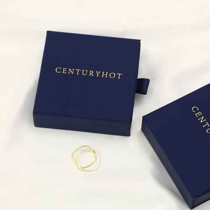 Packaging Dark Blue Jewelry Box PUPPYSEW Custom Navy Blue Jewelry