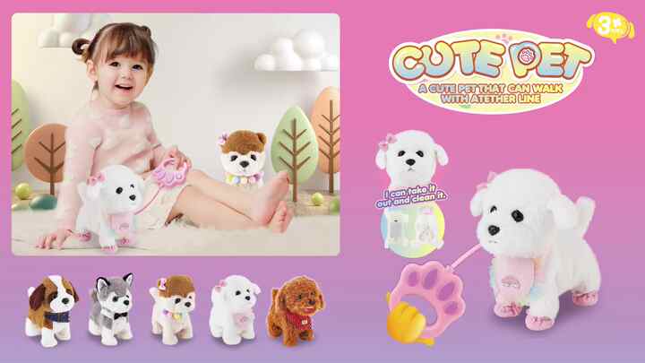 Jouet électronique Interactif En Peluche Poméranie Réaliste Avec - 4