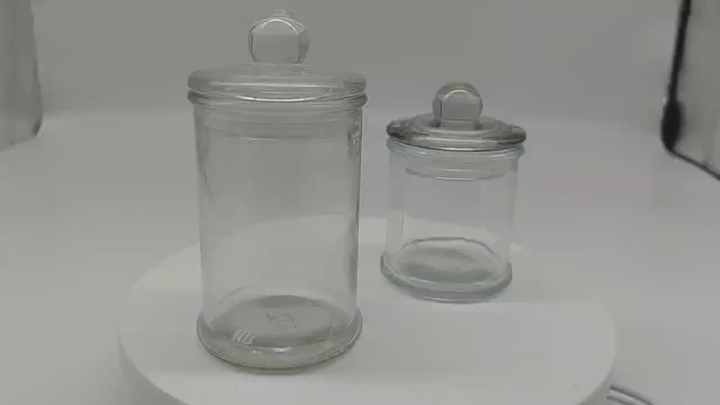 Bocaux en verre scellés transparents minimalistes, pots de