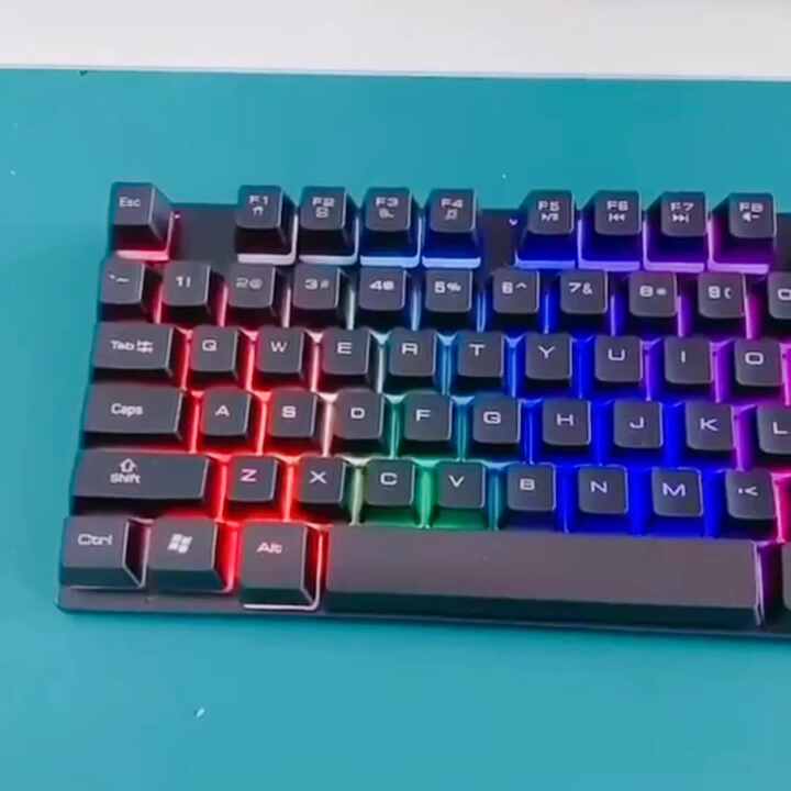 T WOLF TF200 エルゴノミック ゲーミングキーボードセット RGBバック