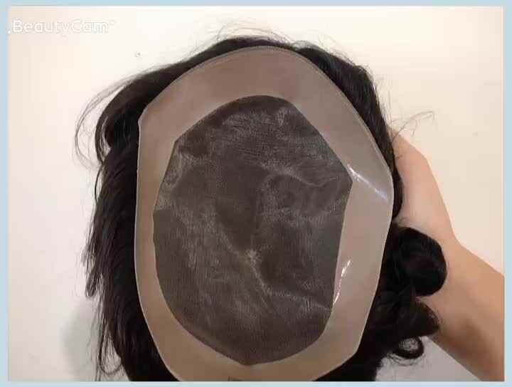 High Quality Men Toupee 100% Indian Human Hair Wigs