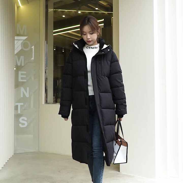Fashion Long Women Puffer Jacket Bubble Coats Winter Coat Women Black Maxi  Long Quilted Jackets for Women