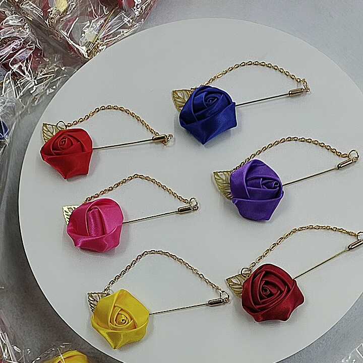 Cheap Muslim Pin Wedding Flower Men Brooches for Men's Suit