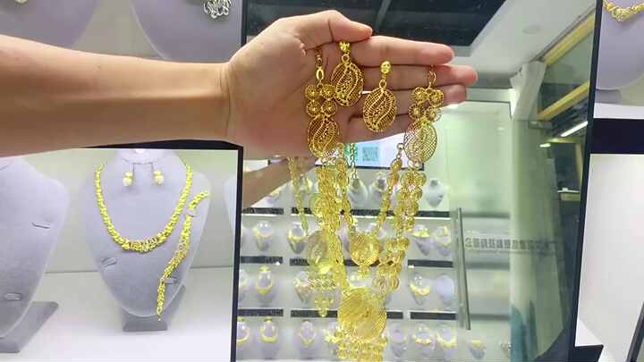 African 24K Gold Color Jewelry Sets for Wedding Parties