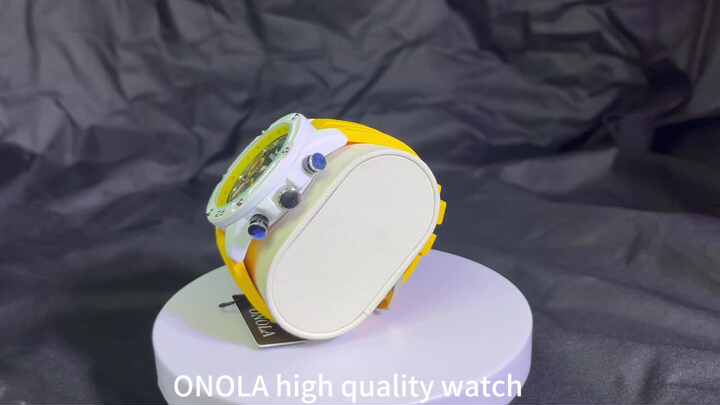ONOLA 6850 Luxury White Quartz Watch for Men - Hot Sale