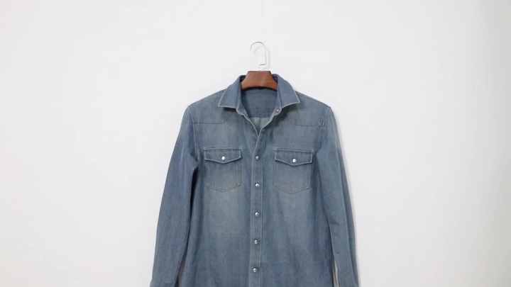 750g Heavyweight Denim Shirt Coat Men's Shirt Fashion American