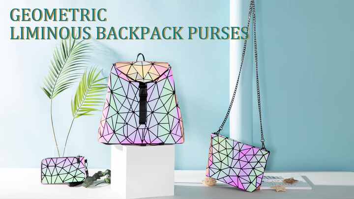 Lovevook Custom Holographic Reflective Bag Wallet Clutch Set