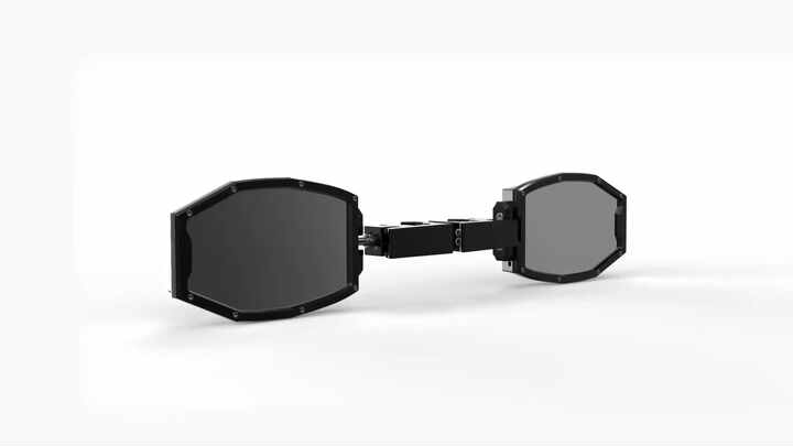 Specchietto Retrovisore Centrale UVT Per Polaris RZR, Giunto Regolabile 360°, Lente Convessa Antispruzzo, Compatibile Con 570/800/900/1000 - 3