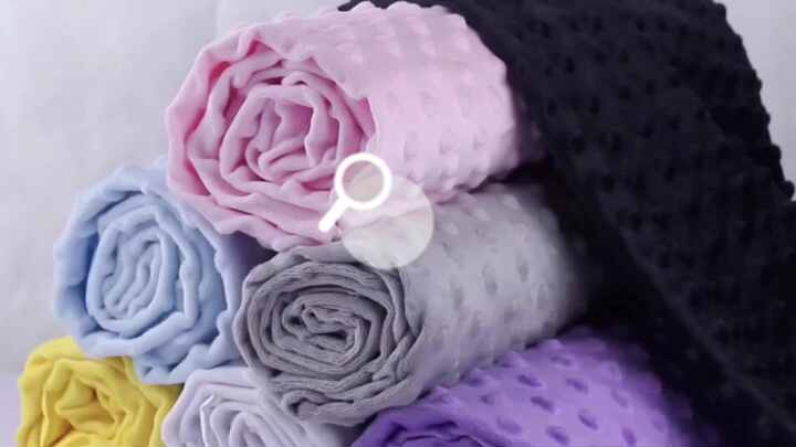 Plain Knitted Soft Silky Satin Backing Minky Dot Baby Flannel