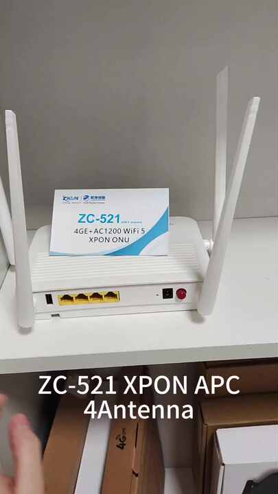 【sonson】 ZC-521 XPON ONU: 4GE & Dual-Band WiFi 2.4G/5G, 1USB Connectivity