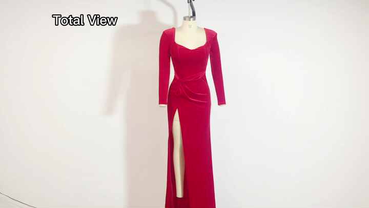 Shop Our Red Split Birthday Dress for Women