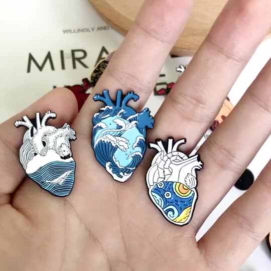 Anatomical Heart Brooch Pins Perfect for Medical Professionals