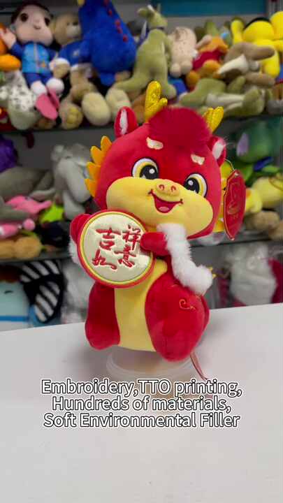 Chinese Dragon Plush Toy - Year Of The Dragon Stuffed Animal 16cm Mascot Doll