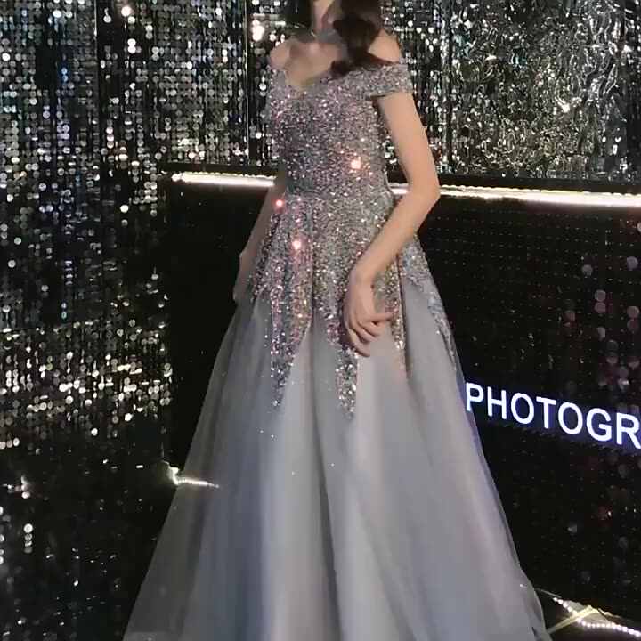 bedazzled party dresses New Luxury Sparkly Crystal Rhinestone Pearl Celebrities Gown Brown Dress Woman Strap Evening Party