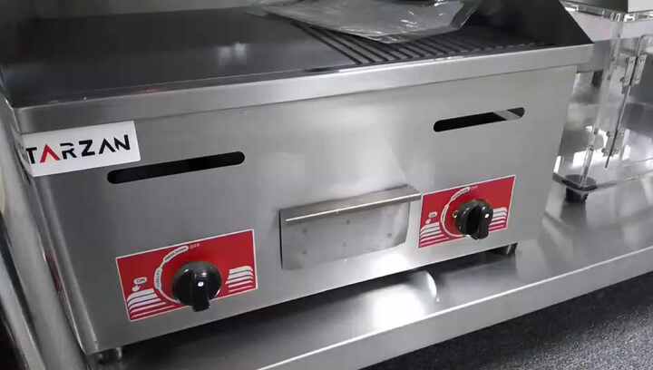 Gas Grill Griddle High Productivity Food Grade Stainless Steel