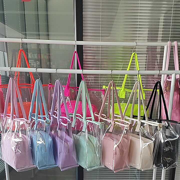 Confezione Da 6 Borse Trasparenti Stadium, Borsa A Tracolla In Pvc Trasparente Per Donna In Plastica Con Manici~p180298206 - Foto 5
