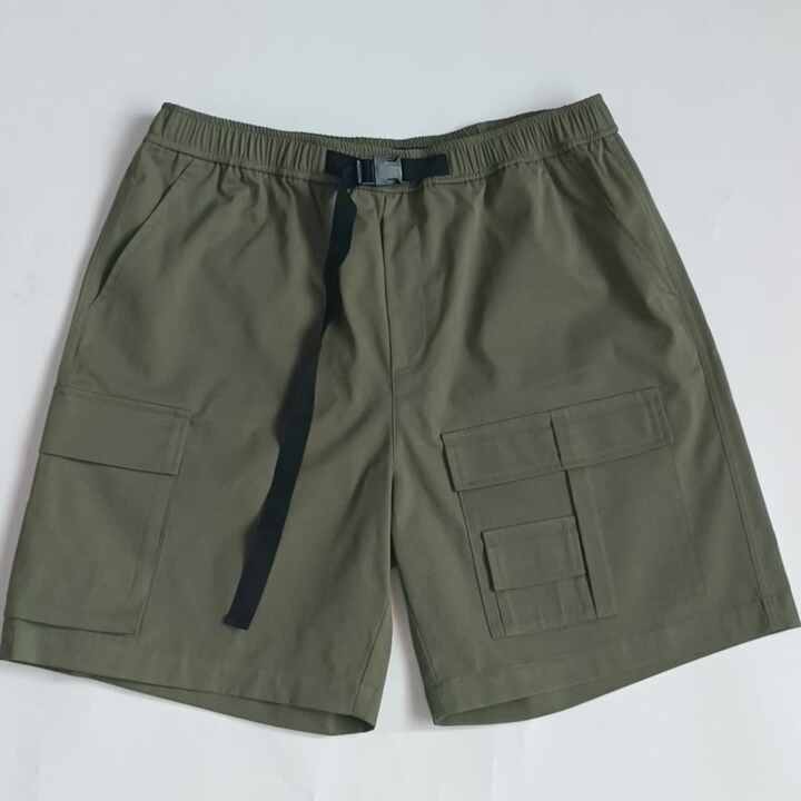 High Quality Custom Sportswear Men's Ripstop Cargo Shorts New Style Utility  Outdoor Half Pants Solid Pattern Worest Fabric
