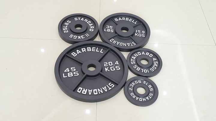 税関標準ジム鋳鉄プレートグレーハンマートーンバーベルプレート