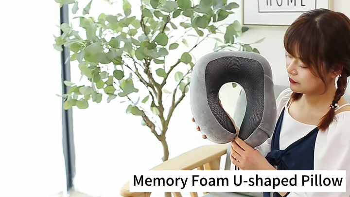 Memory Foam U-Shaped Pillow Ideal for Travel Comfort